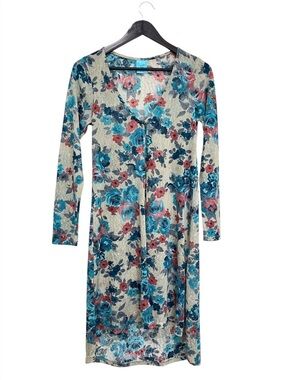 H.I.P. Happening in the Present Floral Long Single Button Lightweight Cardigan